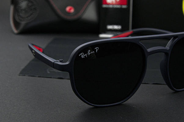 Сонцезахисні окуляри RAY BAN Ferrari поляризаційні UV400 (арт. RB1439) синя оправа, фото 6