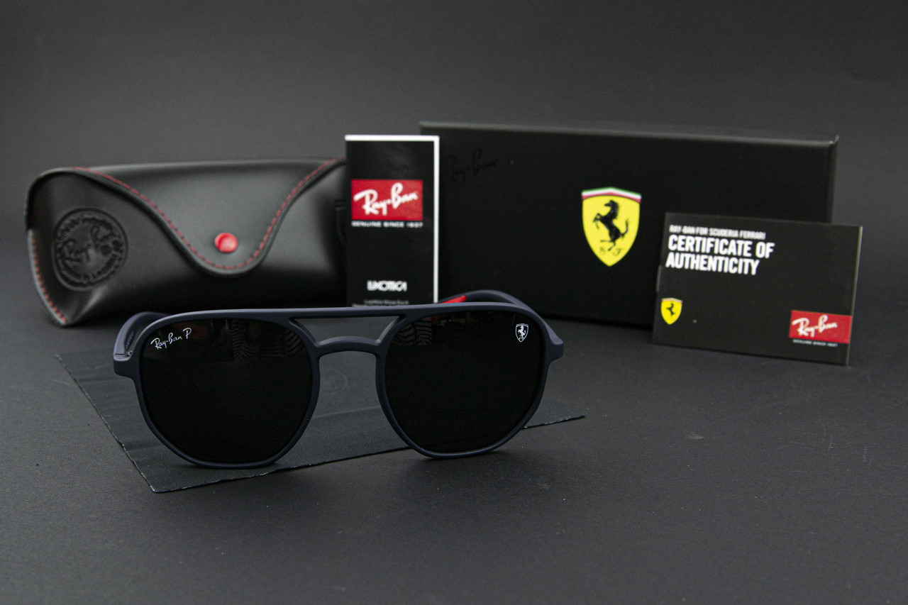 Сонцезахисні окуляри RAY BAN Ferrari поляризаційні UV400 (арт. RB1439) синя оправа