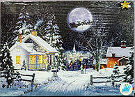 Картина на холсті Новорічна з підсвіткою 38*28см (3xAA) 480631