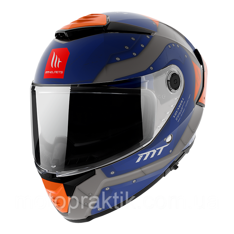 MT Thunder 4 SV Cheep A7 Matt Blue, XS Мотошолом інтеграл з окулярами
