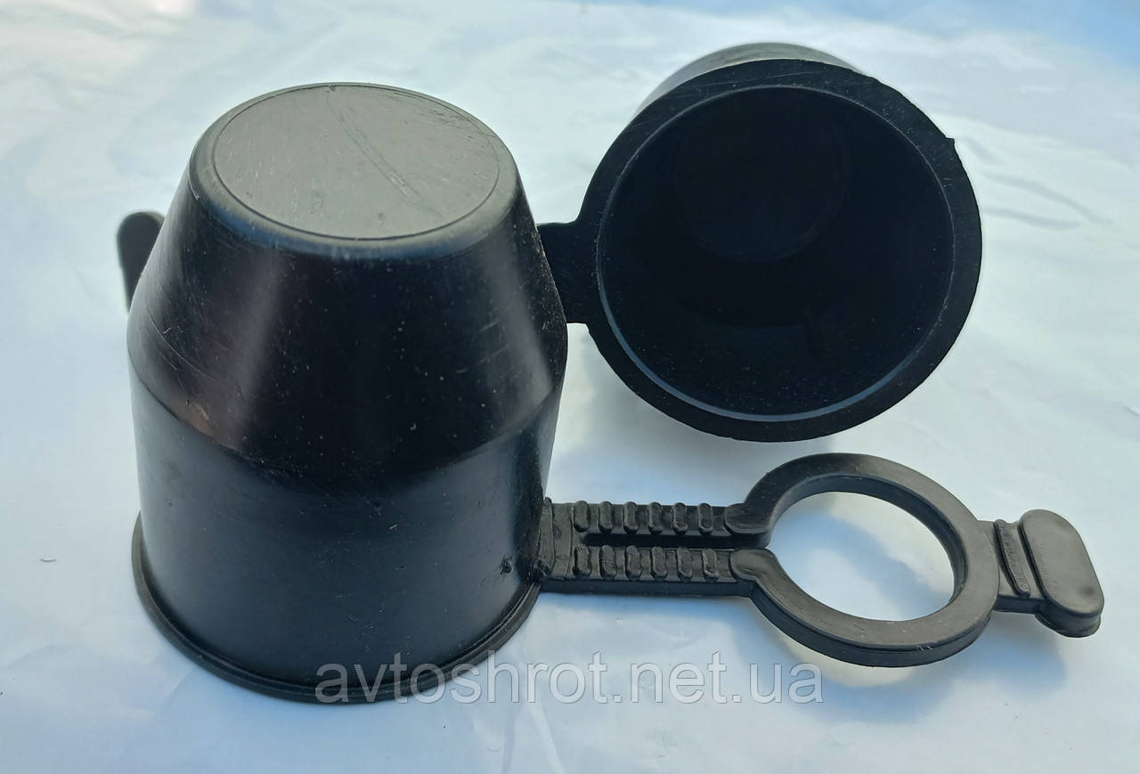 Ковпачок фаркопа (гумовий) високий чорний з кільцем