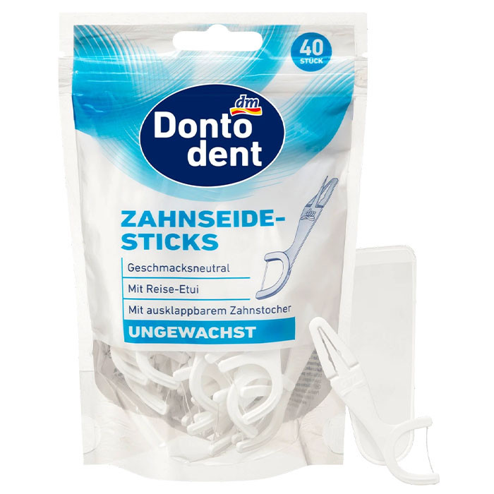 Флос-зубочистки Dontodent Zahnseide-Sticks 40 шт
