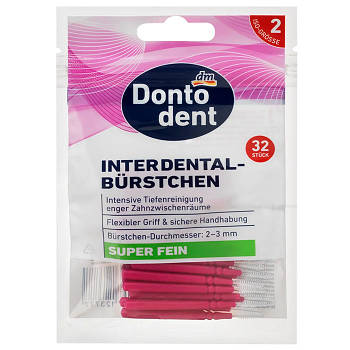 Зубні йоржики Dontodent Interdentalbürsten розмір 2 32 шт