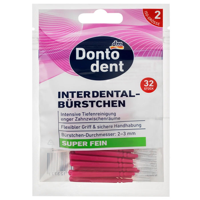 Зубні йоржики Dontodent Interdentalbürsten розмір 2 32 шт, фото 1