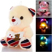 Светящийся плюшевый мишка Тедди с сердцем интерактивная говорящая мягкая игрушка Разные Цвета
