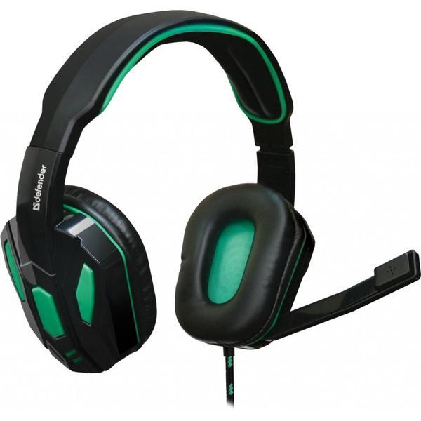 Ігрові дротові навушники Defender Warhead G-275 1.8м Зелено-чорні