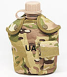 Туристична фляга з котелком у чохлі UA армійська фляга армія ЗСУ і США на 1 літр Мультиком (flask-multic), фото 2