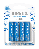 Батарейки Tesla AA BLUE+ R6 / 1,5V / BLISTER FOIL 4 шт.