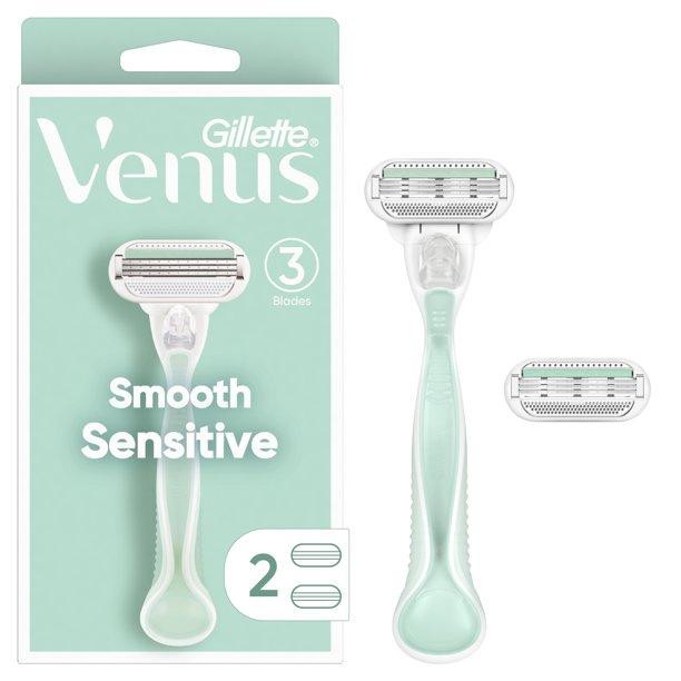 Станок для гоління жіночий Gillette Venus Smooth Sensitive (2касети)