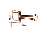 Канцелярський зажим біндер 20*28мм рожеве золото 1шт BIN010, фото 3