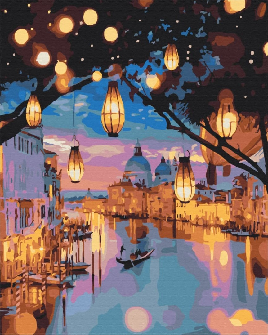 Картина Малювання за номерами Нічні вогні Венеції Розпис за номерами 40*50 Brushme BS24915