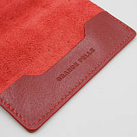 Кожаная обложка на паспорт Grande Pelle 140х100 мм глянцевая кожа Sicillia красный топ