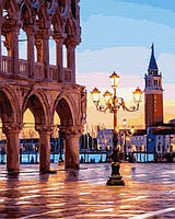 Картина Малювання за номерами Вечірня площа Венеції Розмальовка за номерами 40х50 Brushme GX32268