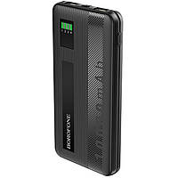 Павербанк повербанк з швидкою зарядкою BOROFONE BT32 10000mAh |2USB, 2A| Чорний