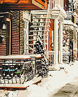 Картина Рисование по номерам Уют зимнего городка зима Новый год Рождество 40х50 Brushme BS52479