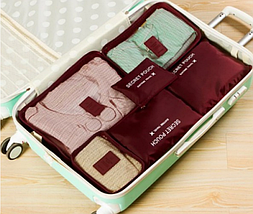 Набір дорожніх органайзерів Laundry Travel Pouch 6 шт, набір дорожніх сумок, органайзер для одягу, фото 4