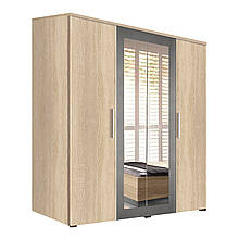 Шафа чотирьохдверна в спальню Франческа Дуб сонома/Антрацит Модерн