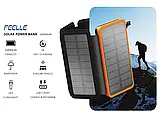 Складна сонячна панель, павербанк FEELLE 26800mAh Solar Power Bank, фото 3