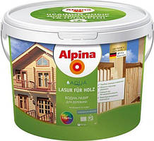 Лазурь для дерева Alpina AQUA LASUR FUR HOLZ шелковистый мат 10 л