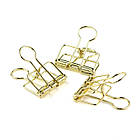 Канцелярський зажим біндер 35*40мм золото 1шт BIN013, фото 4