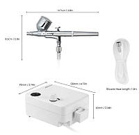 Аэрограф для росписи ногтей Mini Air Compressor