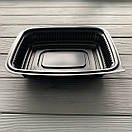 Контейнер чорний для других страв з кришкою на 1 ділення 337BL+337PK (400шт/ящ), фото 5