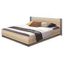 Ліжко двоспальне в спальню 160x200 см Франческа Дуб сонома/Антрацит Модерн