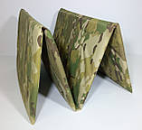 Каремат тактичний польовий з застібками | Килимок в 4 складання | Мультикам | Ukr shield, фото 2