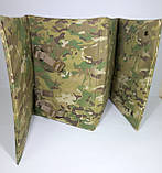 Каремат тактичний польовий з застібками | Килимок в 4 складання | Мультикам | Ukr shield, фото 5