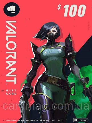 VALORANT для ПК (Поповнення гаманця на 100 USD) регіон США, фото 1