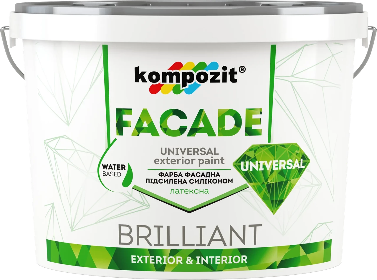 Kompozit Facade Universal — фарба фасадна латексна із силіконом, 1,4 кг