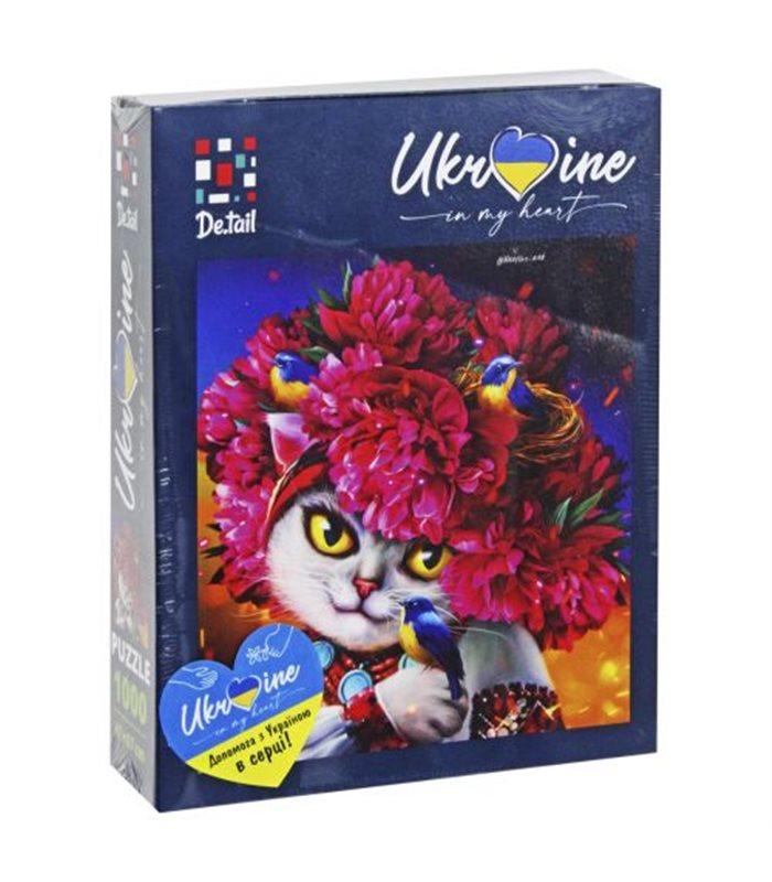 Пазли "White cat in the pink wreath" 1000ел.№DT1000-05(4)