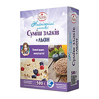 Хлопья смесь злаков Нежнейшие* + лен моментального приготовления Козуб продукт 500 г