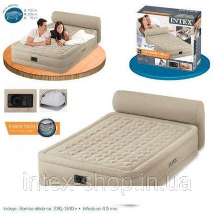 Ліжко зі спинкою і вбудованим насосом Headboard Queen, Intex 64460, фото 2