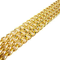 Металевий ланцюжок для сумок, золото, 14х19 мм.