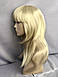 Перука довгий зі штучного волосся, колір блонд, фото 2