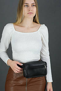 Жіноча сумка "Модель №59" з натуральної шкіри колір Чорний