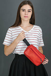 Шкіряна сумка Модель №59, натуральна шкіра італійський Краст, колір Червоний