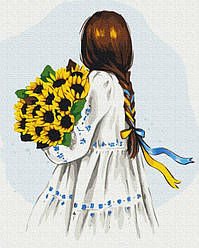 Розмальовка для дорослих BrushMe Квіти України (BSM-B53075) 40 х 50 см