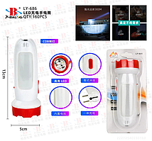 Ручний світлодіодний акумуляторний ліхтар лампа з боковим світлом LY-686