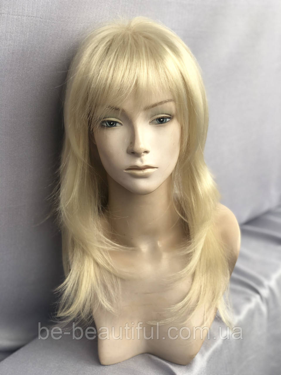 Перука жіночий довгий каскад зі штучного волосся, колір блонд