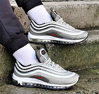 Кроссовки мужские Nike Air Max 97 серые с рефлективом, кроссы Найк (размеры в описании) Видео Обзор