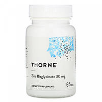 Бисглицинат цинка, Zinc Bisglycinate, Thorne Research, 30 мг, 60 капсул