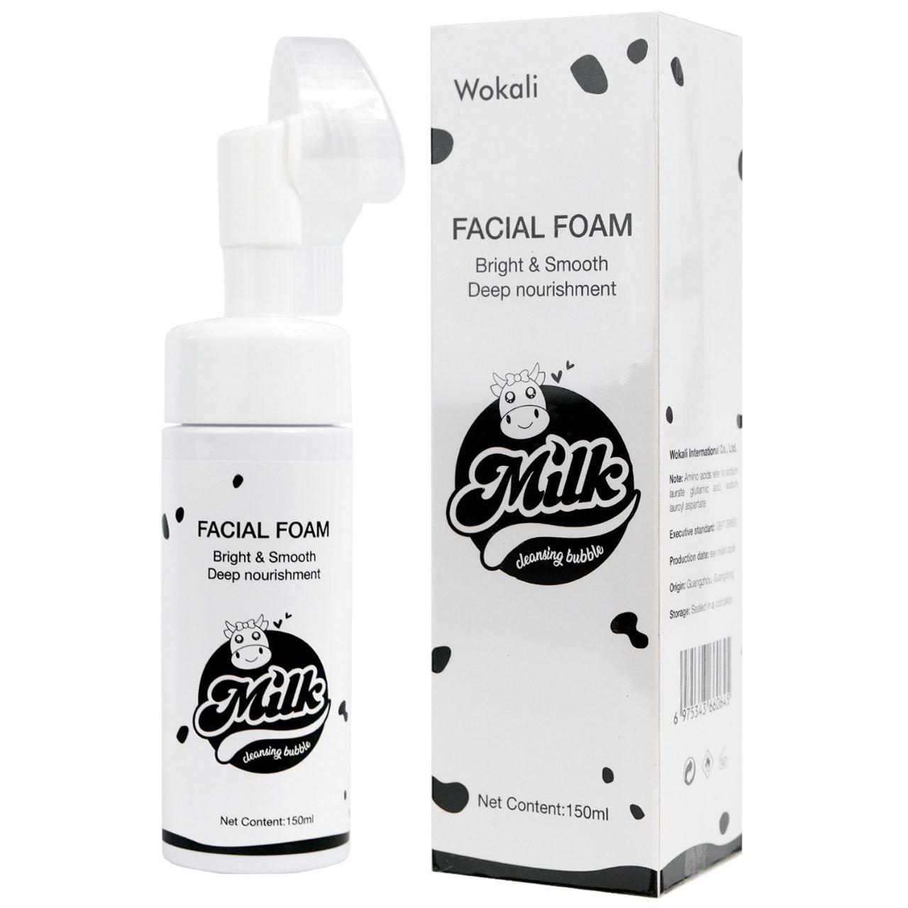 Пінка-мус для вмивання Wokali Milk Facial Foam 150 мл