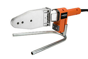 Паяльник для пластикових труб Neo Tools 220В 900Вт 260°C насадки до 63мм (не входять до комплектації) стійка кейс Baumar - Порадуй