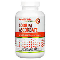 NutriBiotic, Sodium Ascorbate (227г), вітамін С, vitamin C, Содиум аскорбат.