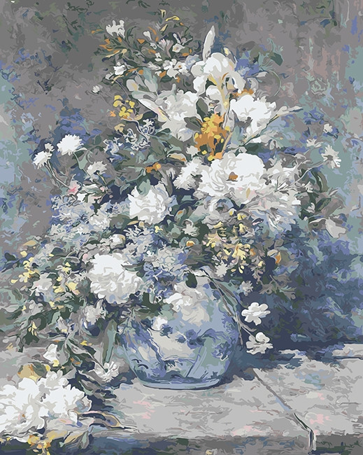 Картина за номерами Діамантові ручки Веснянний букет худ Pierre-Auguste Renoir (GVR-180639) 40 х 50 см