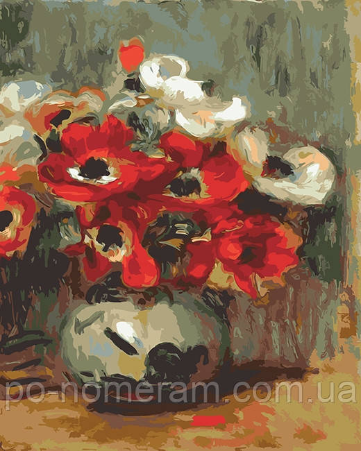 Картина за номерами Діамантові ручки Анемони худ Pierre-Auguste Renoir (GVR-180637) 40 х 50 см