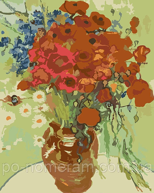Картина за номерами Діамантові ручки Маки та ромашки худ Vincent van Gogh (GVR-180633) 40 х 50 см
