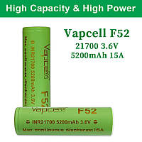 Аккумулятор 21700 Vapcell INR21700 F52 Li-Ion 5200mAh